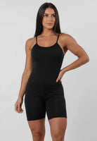 Macaquinho Anágua Segunda Pele Preto - MVB MODAS