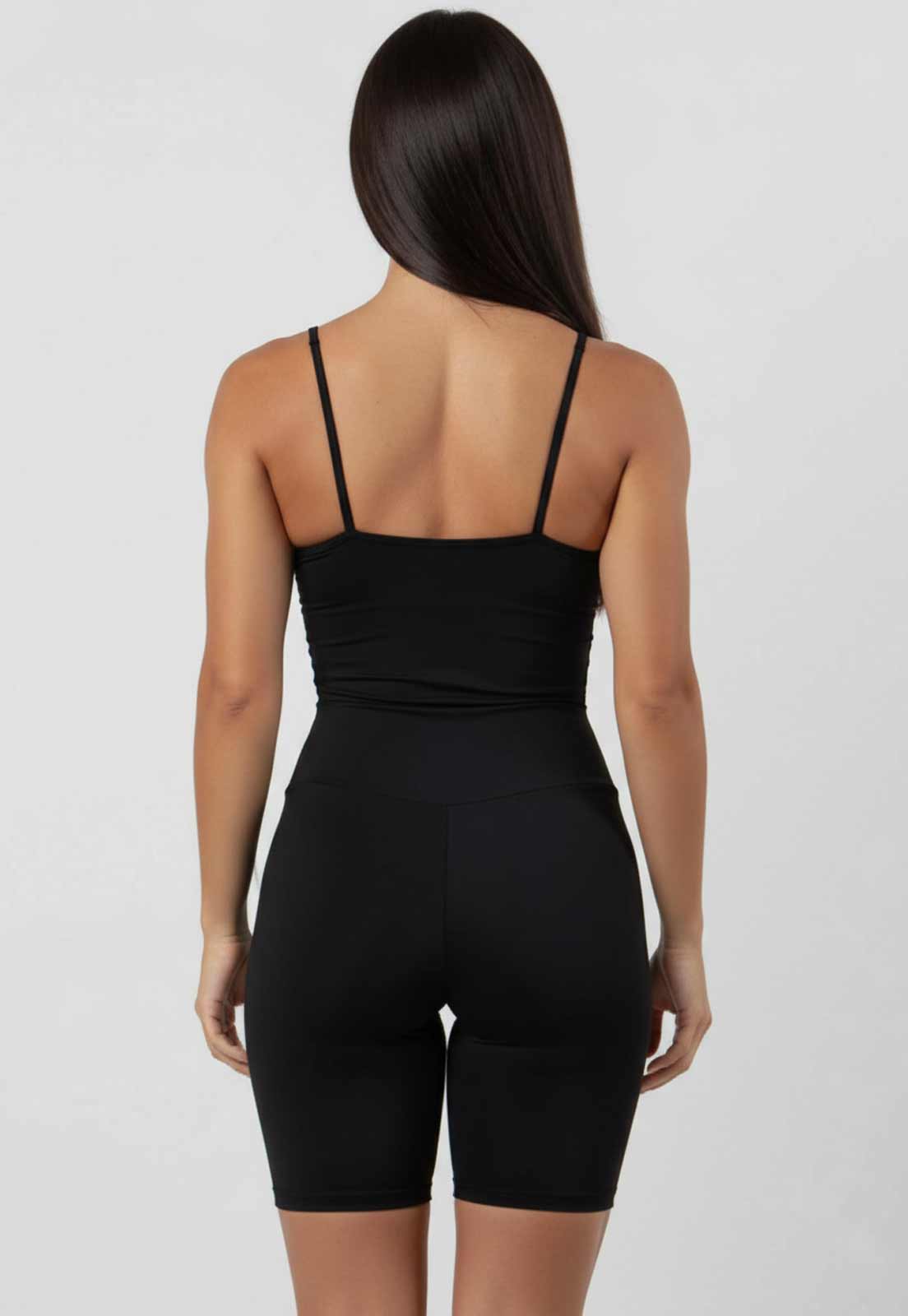 Macaquinho Anágua Segunda Pele Preto - MVB MODAS