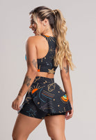 Short Saia Tapa Bumbum Estampado Safari - MVB MODAS