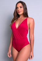 Body Bojo Alcinha Collant Vermelho - MVB MODAS