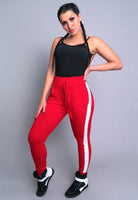 Calça Jogger Ribana Listra Vermelho - MVB MODAS