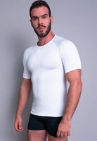 Camisa Térmica Masculina Manga Curta Segunda Pele Branco - MVB MODAS