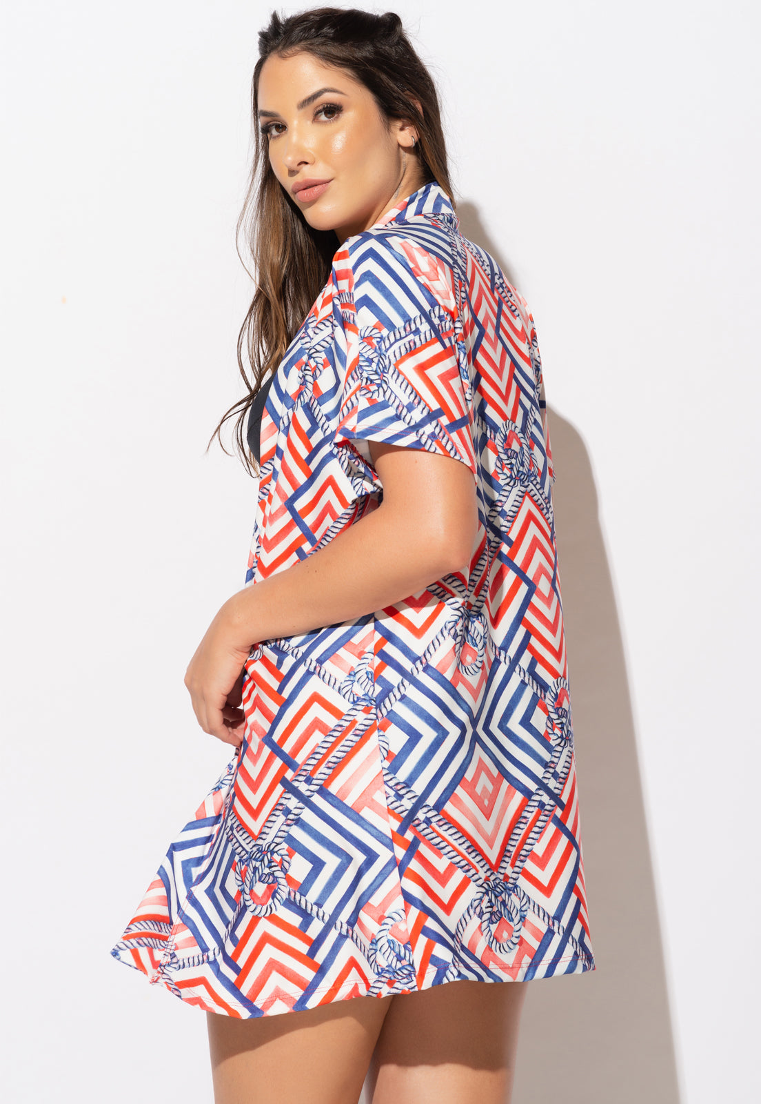 Kimono Saída de Praia Chevron - MVB MODAS