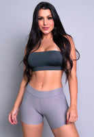 Short Curto Bolha Cinza - MVB MODAS