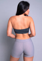 Short Curto Bolha Cinza - MVB MODAS